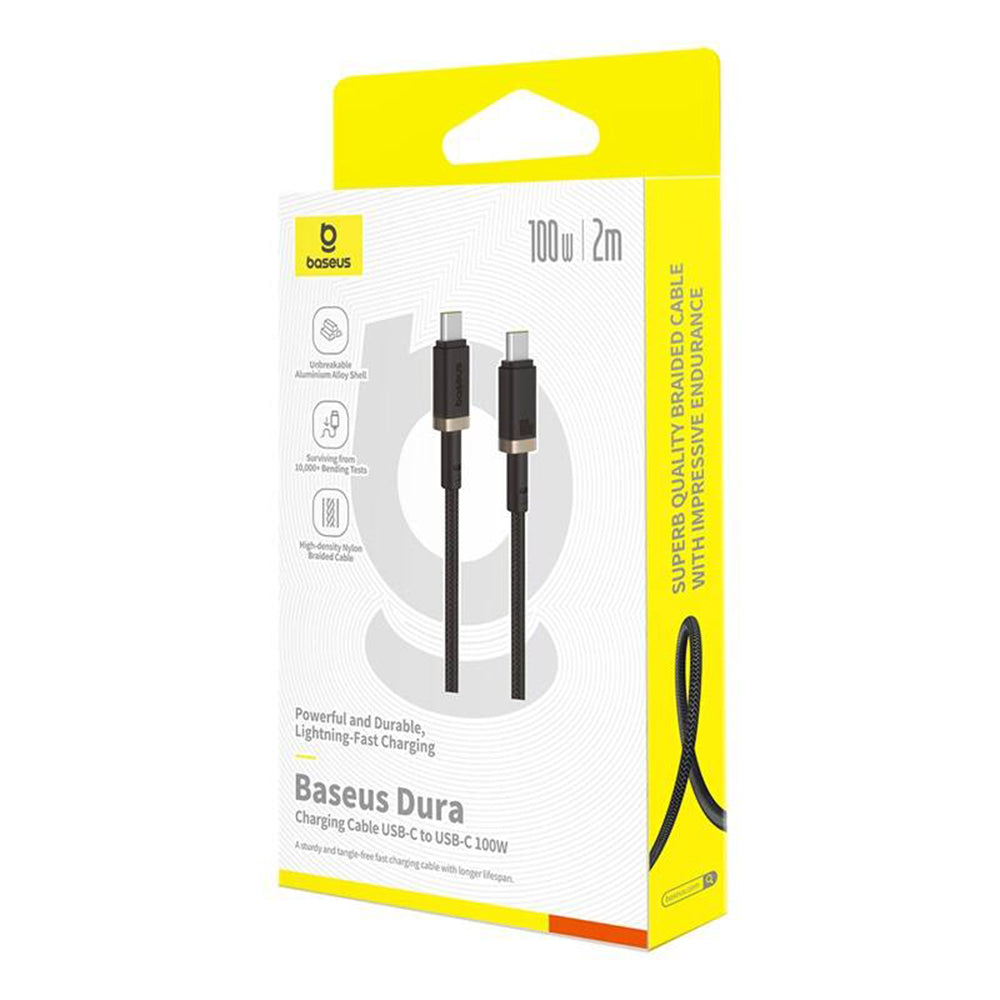 Kabel za podatke i punjenje USB-C - USB-C Baseus Dura Series, 100W, 2m, Zlatni P10377803U01-03