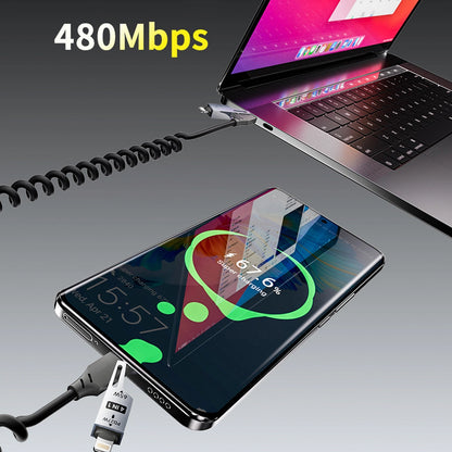 Kabel za podatke i punjenje USB-A / USB-C - Lightning / USB-C Dudao L20 Pro, 65W, 1.5m, Crni