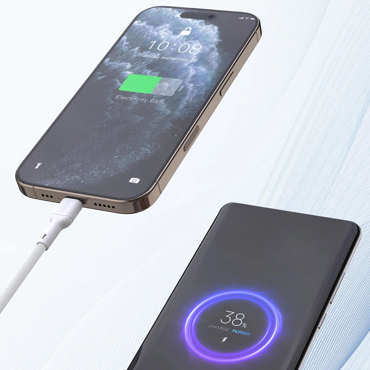 Kabel za podatke i punjenje USB-C - USB-C Dudao L9C, 65W, 1m, Bijeli