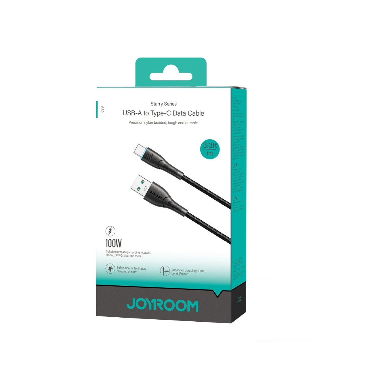 Kabel za podatke i punjenje USB-A - USB-C Joyroom S-A32, 100W, 1m, Crni