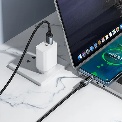 Kabel za podatke i punjenje USB-A - USB-C HOCO Display U148, 100W, 1.2m, Crni