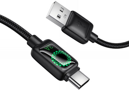 Kabel za podatke i punjenje USB-A - USB-C HOCO U146, 36W, 1.2m, Crni