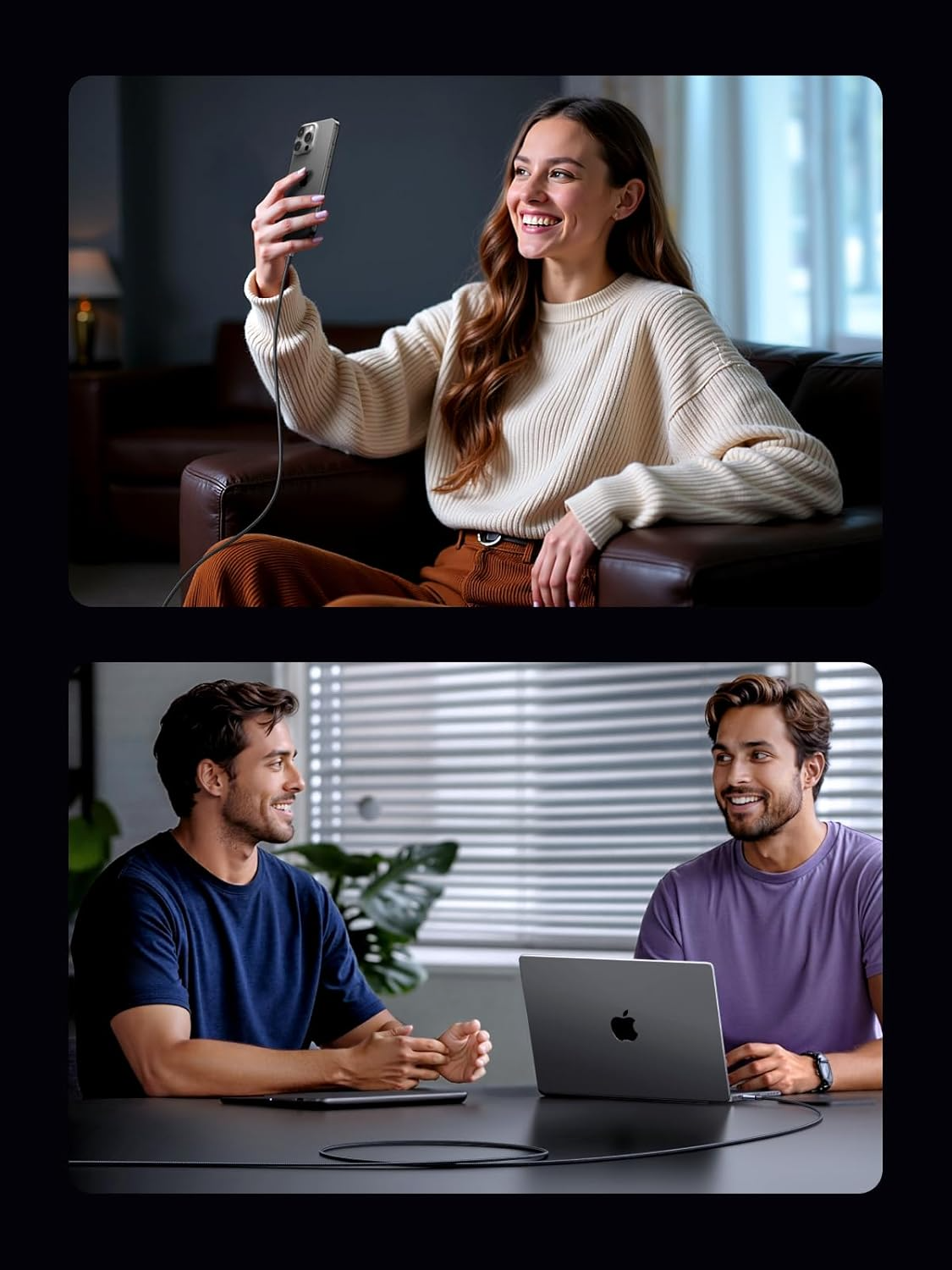 Kabel za podatke i punjenje USB-C - USB-C UGREEN L524, 60W, 2m, Sivi