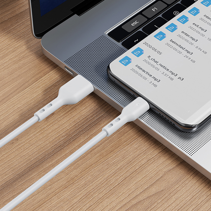Kabel za podatke i punjenje USB-A - USB-C BWOO X172C, 60W, 1m, Bijeli