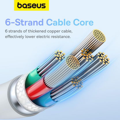 Kabel za Prijenos Podataka i Punjenje USB-C - USB-C Baseus Pudding, 100W, 1.2m, Bijeli P10355702221-00