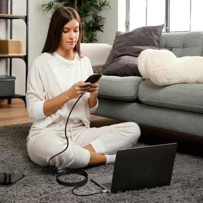 USB-C - USB-C kabel za prijenos podataka i punjenje Tech-Protect Ultraboost EVO, 100W, 1m, Srebrni