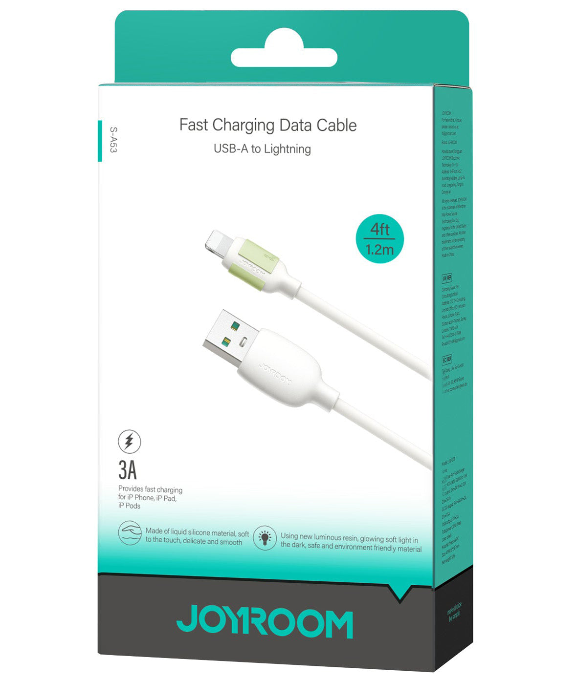 Kabel za podatke i punjenje USB-A - Lightning Joyroom S-A53, 18W, 1.2m, Bež