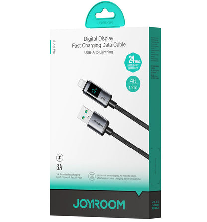 Kabel za podatke i punjenje USB-A - Lightning Joyroom S-A16 Pro Prism Display, 12W, 1.2m, Crni