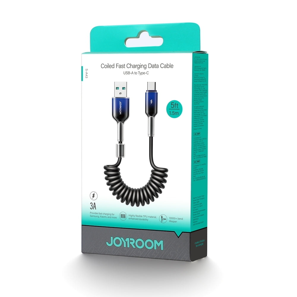 USB-A - USB-C kabel za podatke i punjenje Joyroom S-A43 Crystal, 60W, 1.5m, Crni
