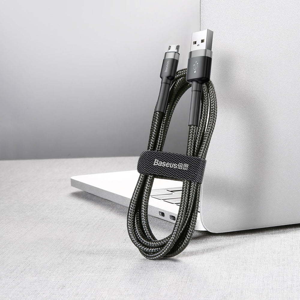 Kabel za Prijenos Podataka i Punjenje USB-A - microUSB Baseus Cafule, 18W, 1m, Sivi CAMKLF-BG1