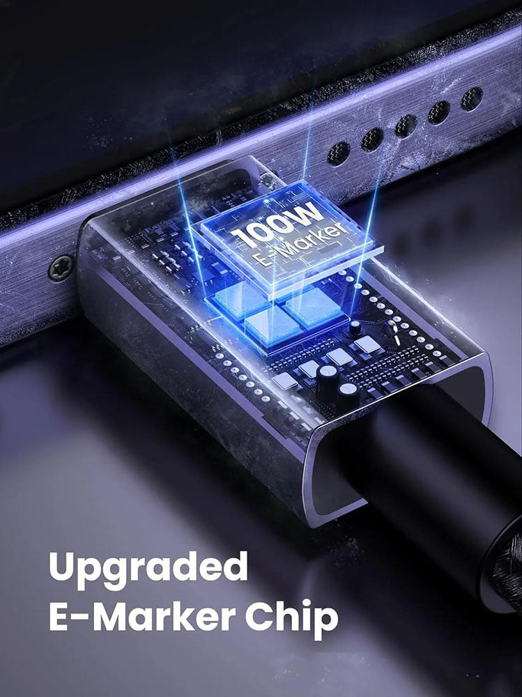 Kabel za podatke i punjenje USB-C - USB-C UGREEN L512, 100W, 3m, Siva