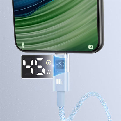Kabel za podatke i punjenje USB-A - USB-C Baseus Display 2, 100W, 1m, Plavi P10382701311-00
