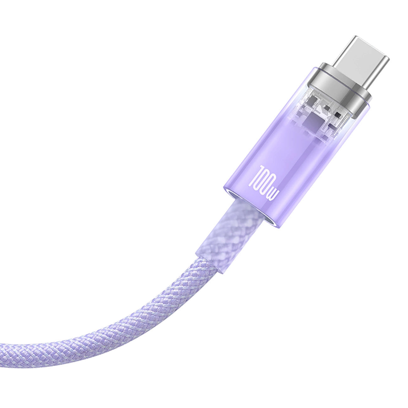 Kabel za podatke i punjenje USB-A - USB-C Baseus Explorer, 100W, 1m, Ljubičasti CATS010405