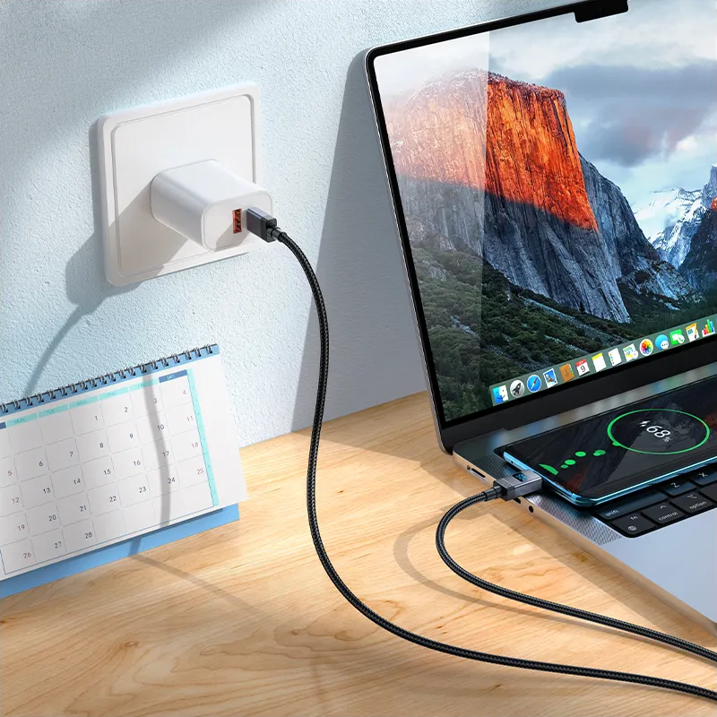 Kabel za podatke i punjenje USB-C - USB-C HOCO X118 Display, 60W, 1m, Crni