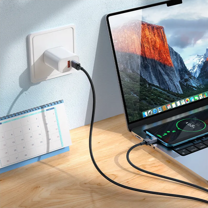 Kabel za podatke i punjenje USB-C - USB-C HOCO X118 Display, 60W, 1m, Crni