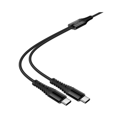 USB-C punjački kabel - 2 x USB-C HOCO X123, 10W, 1m, Crni