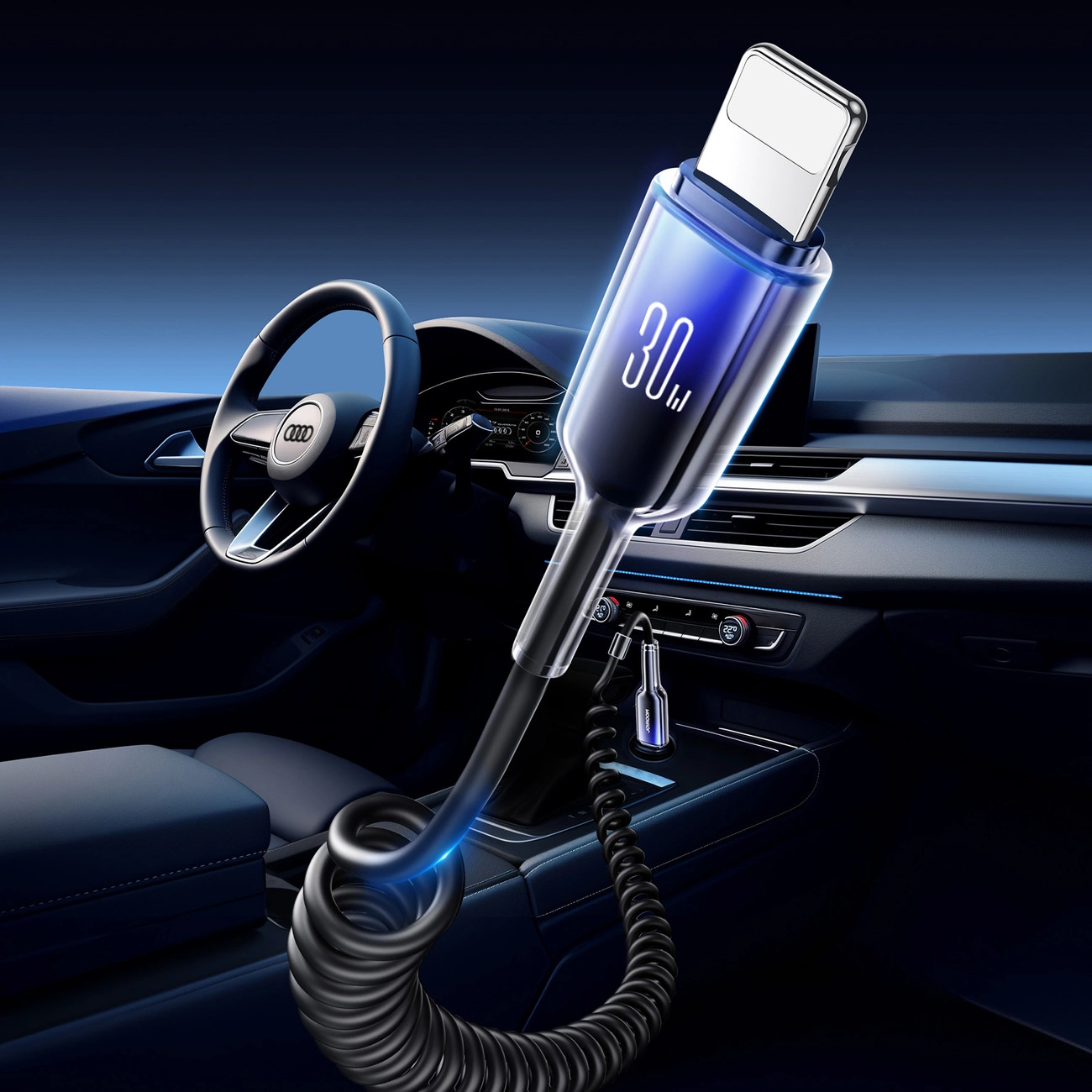 Kabel za podatke i punjenje USB-C - Lightning Joyroom S-A43 Crystal, 30W, 1.5m, Crni