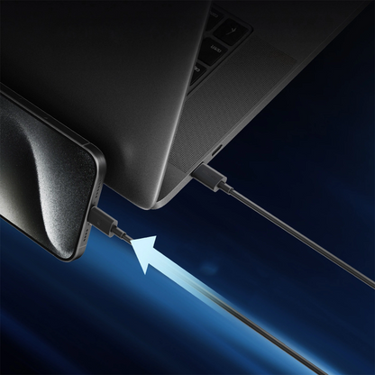 Kabel za podatke i punjenje USB-C - USB-C Cuktech, 240W, 1.5m, Crni CKCTC615NCBK