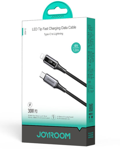 Kabel za podatke i punjenje USB-C - Lightning Joyroom S-A60 StarTalk, 30W, 1.2m, Crni