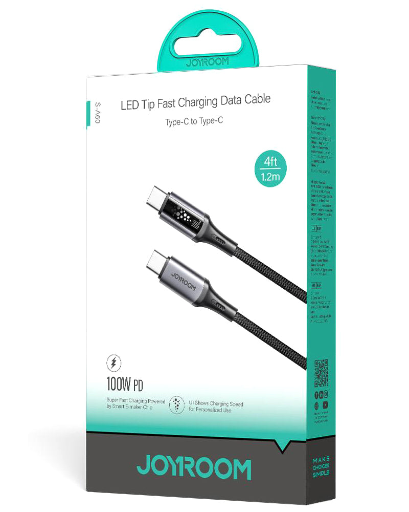 Kabel za podatke i punjenje USB-C - USB-C Joyroom S-A60 StarTalk, 100W, 1.2m, Crni