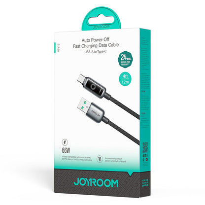 Kabel za podatke i punjenje USB-A - USB-C Joyroom S-A55 StarFlight Display, 66W, 1.2m, Crni