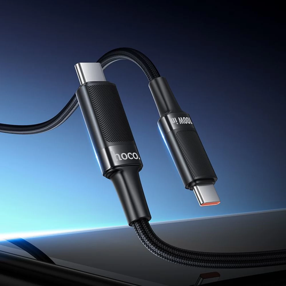 Kabel za prijenos podataka i punjenje USB-C - USB-C HOCO U153 Extreme, 100W, 1.2m, Crna