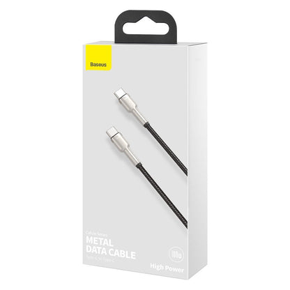 Kabel za prijenos podataka i punjenje USB-C - USB-C Baseus Cafule, 100W, 2m, Crni CATJK-D01