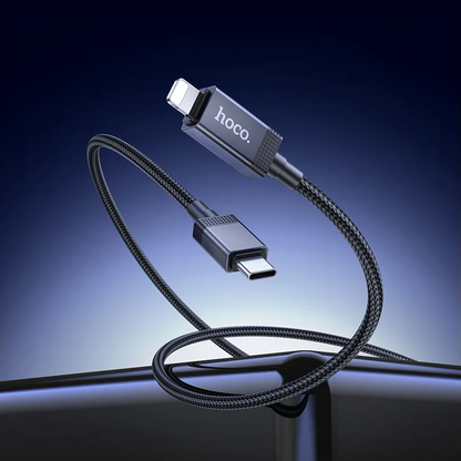 Kabel za podatke i punjenje USB-C - Lightning HOCO X118 Display, 27W, 1m, Crni