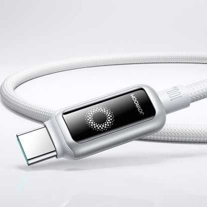 Kabel za podatke i punjenje USB-C - USB-C Joyroom S-A55 StarFlight Display, 100W, 1.2m, Bijeli