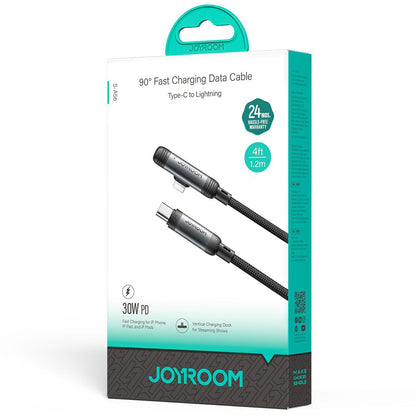 Kabel za prijenos podataka i punjenje USB-C - Lightning Joyroom S-A56 EnjoyX Angled, 30W, 1.2m, Crni