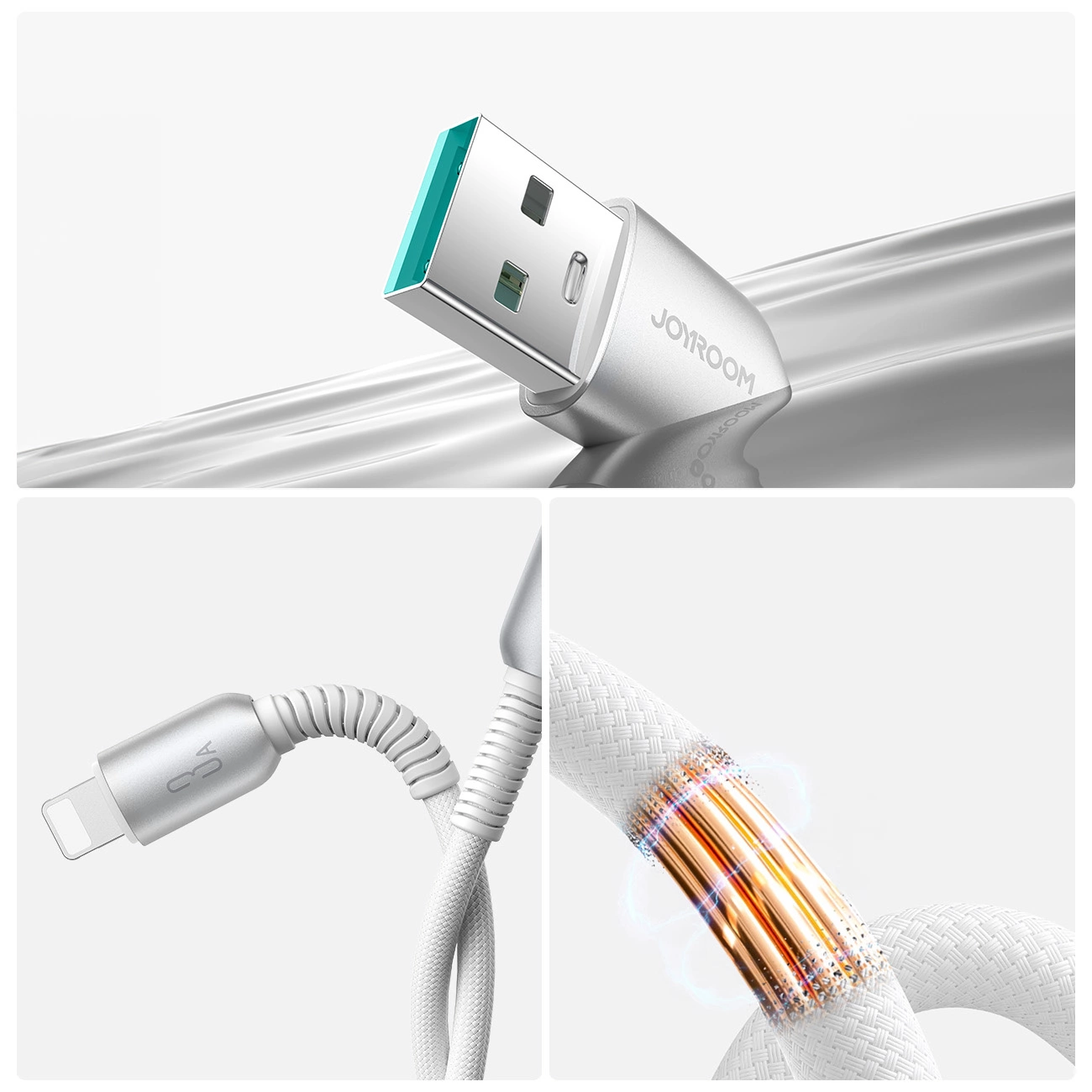 Kabel za prijenos podataka i punjenje USB-A - Lightning Joyroom S-A51, 18W, 1.2m, Siva