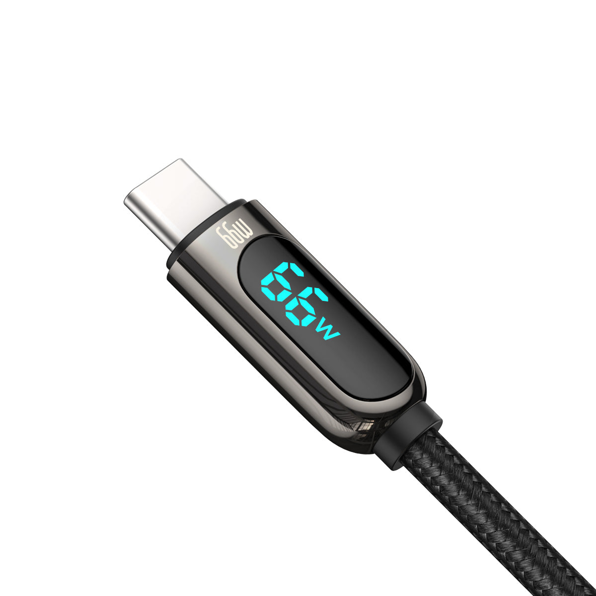 Kabel za Prijenos Podataka i Punjenje USB-A - USB-C Baseus Display, 66W, 2m, Crni CASX020101