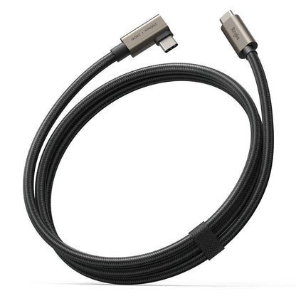 Kabel za prijenos podataka i punjenje USB-C - USB-C Ringke 2X2 Angled, 240W, 1m, Crni