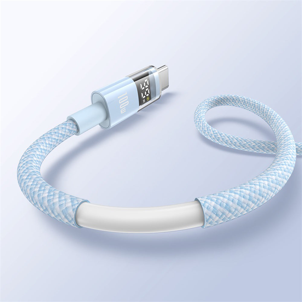 Kabel za podatke i punjenje USB-A - USB-C Baseus Display 2, 100W, 1m, Plavi P10382701311-00