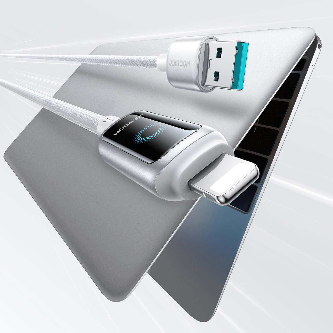 Kabel za podatke i punjenje USB-A - Lightning Joyroom S-A55 StarFlight Display, 18W, 1.2m, Bijeli