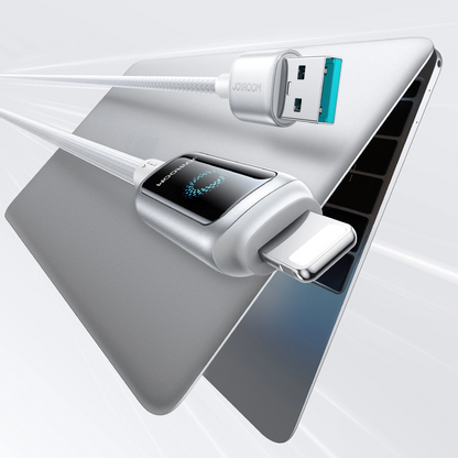 Kabel za podatke i punjenje USB-A - Lightning Joyroom S-A55 StarFlight Display, 18W, 1.2m, Bijeli