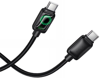 Kabel za podatke i punjenje USB-C - USB-C HOCO U146, 60W, 1.2m, Crni