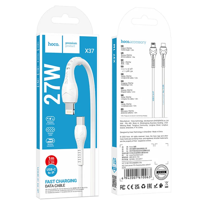 Kabel za podatke i punjenje USB-C - Lightning HOCO X37, 27W, 1m, Bijeli