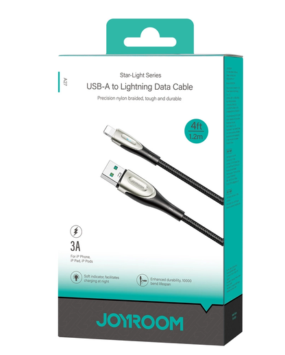 USB-A - Lightning kabel za prijenos podataka i punjenje Joyroom SA31-AL3, 18W, 1.2m, Crna