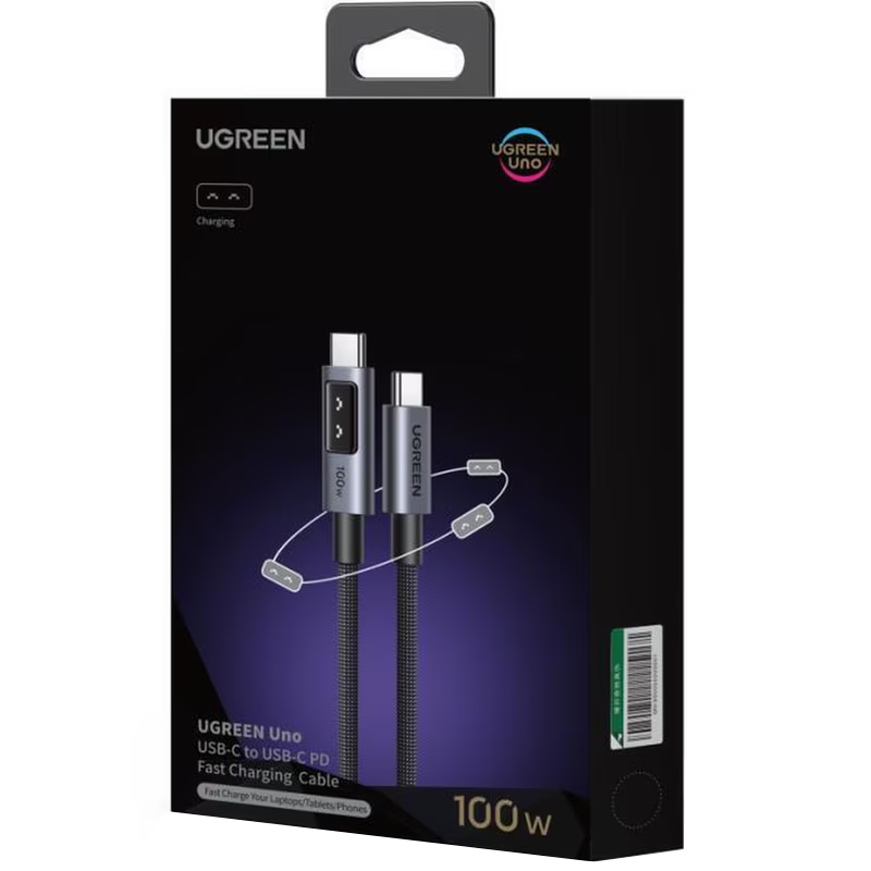 Kabel za podatke i punjenje USB-C - USB-C UGREEN L509, 100W, 1m, Sivi