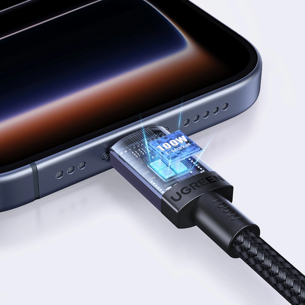 USB-C - USB-C UGREEN kabel za prijenos podataka i punjenje, 100W, 3m, crni