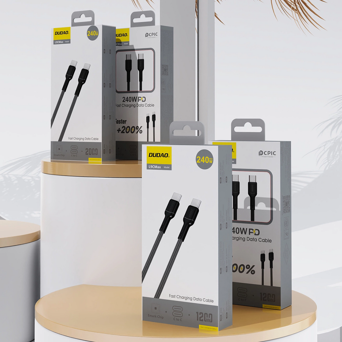 USB-C - USB-C kabel za prijenos podataka i punjenje Dudao L9C Max, 240W, 1.2m, Crna
