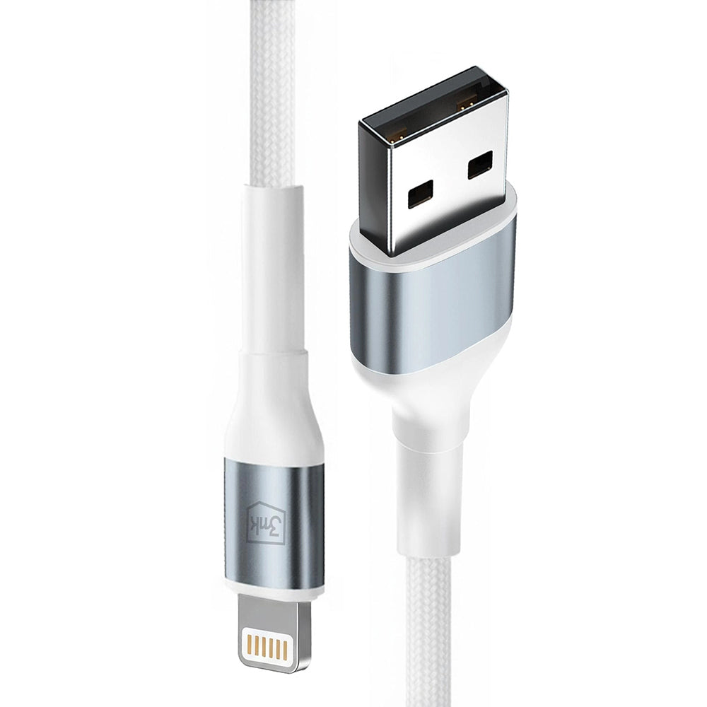 Kabel za podatke i punjenje USB-A - Lightning 3MK Hyper N, 12W, 2m, Bijeli