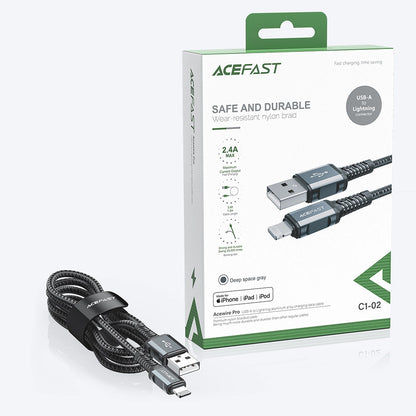 Kabel za podatke i punjenje USB-A - Lightning Acefast C1-02, 18W, 1.2m, Crni