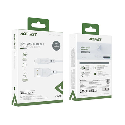 Kabel za podatke i punjenje USB-A - Lightning Acefast C3-02, 18W, 1.2m, Bijeli