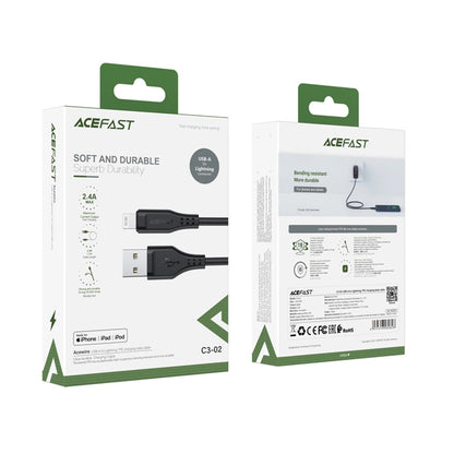 Kabel za podatke i punjenje USB-A - Lightning Acefast C3-02, 18W, 1.2m, Crni