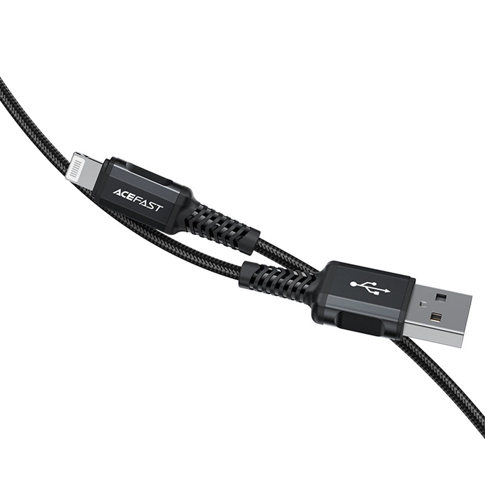 Kabel za podatke i punjenje USB-A - Lightning Acefast C4-02, 18W, 1.8m, Crni