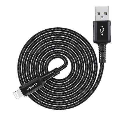 Kabel za podatke i punjenje USB-A - Lightning Acefast C4-02, 18W, 1.8m, Crni