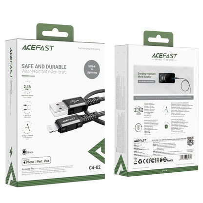 Kabel za podatke i punjenje USB-A - Lightning Acefast C4-02, 18W, 1.8m, Crni