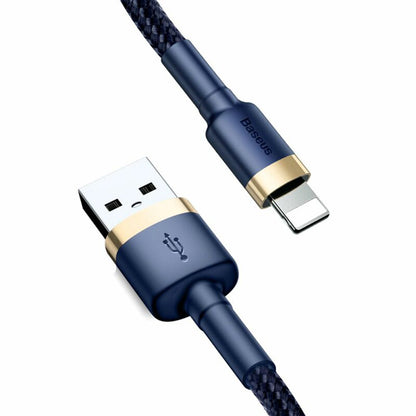 Kabel za podatke i punjenje USB-A - Lightning Baseus Cafule, 18W, 1m, Plavo Zlatni CALKLF-BV3
